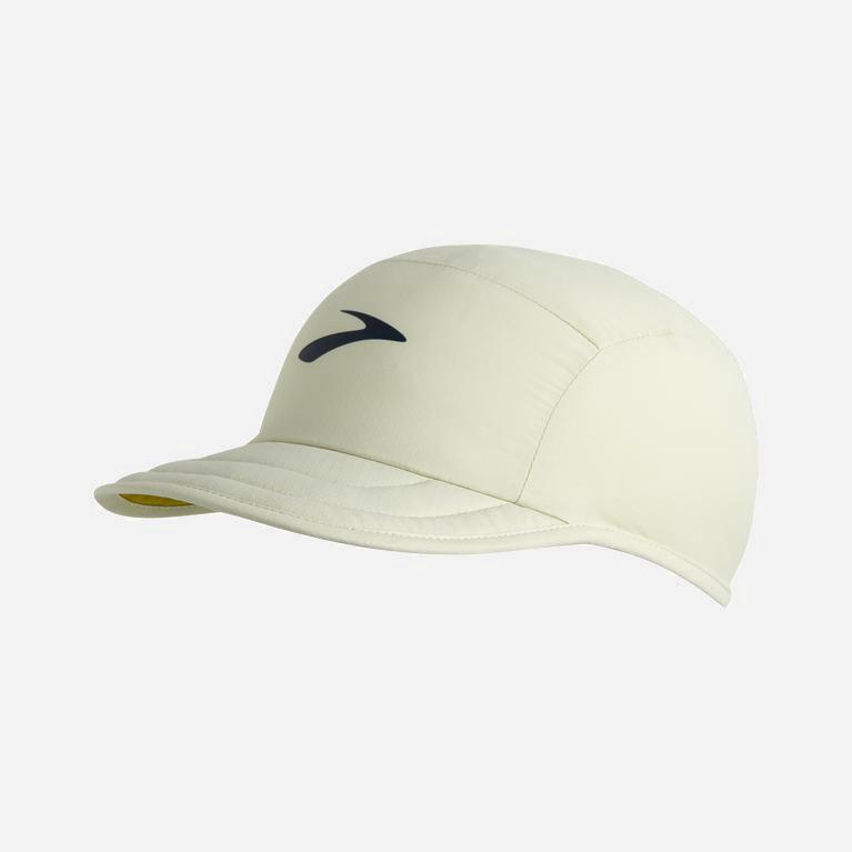 Brooks Lightweight Packable Israel - Men's Running Hat - Honeydew/Golden Hour/White (98621-JNLG)